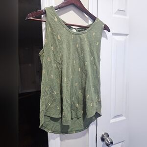 Green Sleeveless Pineapple Top